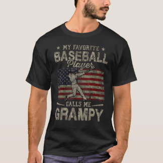 My Favorite Baseball Player Calls Me Grampy Father T-Shirt