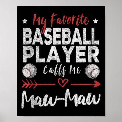 My Favorite Baseball Player Calls Me Maw_maw Tank  Poster