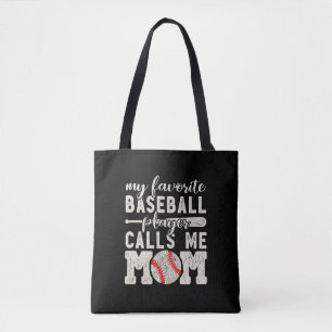 My Favorite Baseball Player Calls Me Mom Cheer Boy Tote Bag