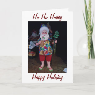 MY FAVORITE BEACH BUM ADULT HAPPY HOLIDAY CARD