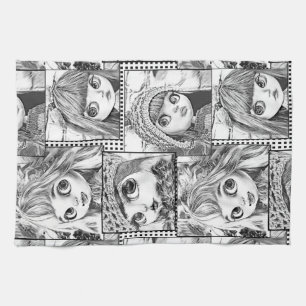 My favorite black and white patchwork dolls kitchen towel