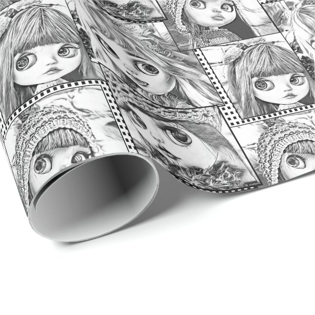 My favorite black and white patchwork dolls  wrapping paper (Roll Corner)