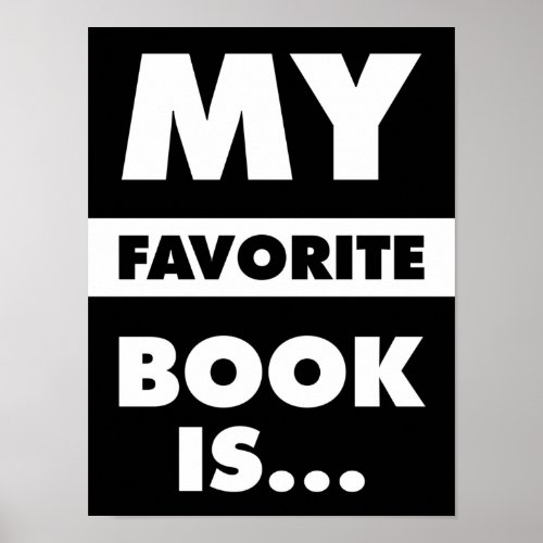 My Favorite Book Is Poster