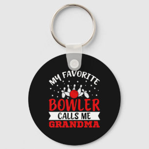 My Favorite Bowler Calls Me Grandma Funny Bowling Keychain
