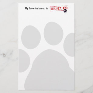 My Favorite Breed Is Rescued Stationery