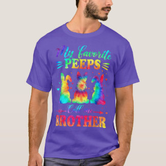 My Favorite Bunnies Call Me Brother Easter Tie Dye T-Shirt