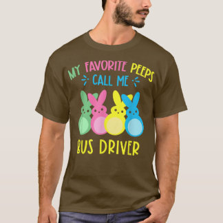 My Favorite Bunnies Call Me Bus Driver School Bus T-Shirt
