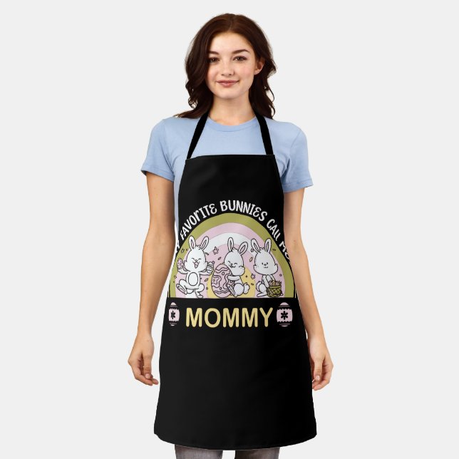 My Favorite Bunnies Call Me Mommy Apron (Worn)