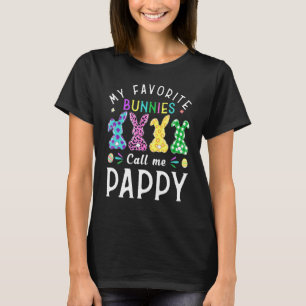 My Favorite Bunnies Call Me Pappy Bunny Egg Leopa T-Shirt