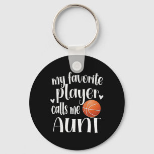 My Favorite Bysketbyll Player Calls Me Aunt Bysket Keychain