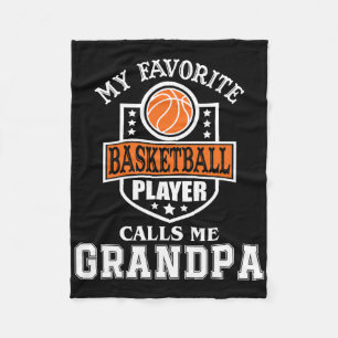 My Favorite Bysketbyll Player Calls Me Grandpa Fat Fleece Blanket