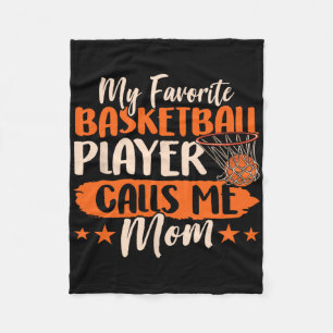 My Favorite Bysketbyll Player Calls Me Mom Team Ma Fleece Blanket