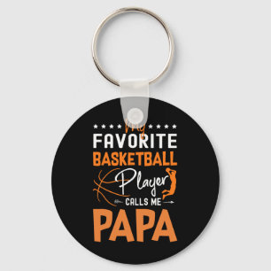 My Favorite Bysketbyll Player Calls Me Papa Gift Keychain
