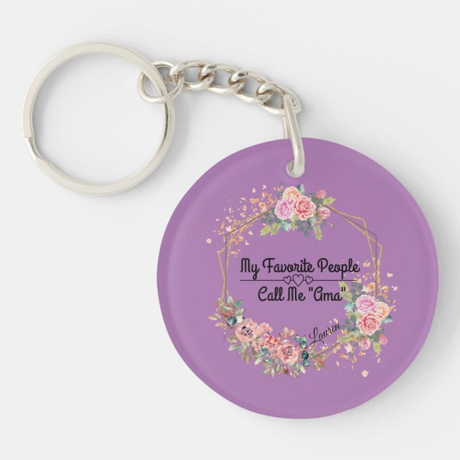 My favorite Call Me Custom keychain (Front)