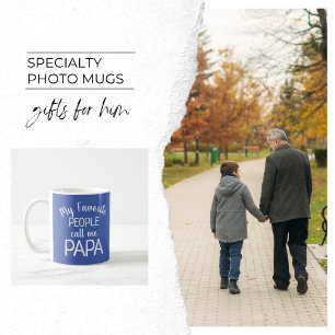 My Favorite Call Me Papa Photo Grandkids Blue Coffee Mug
