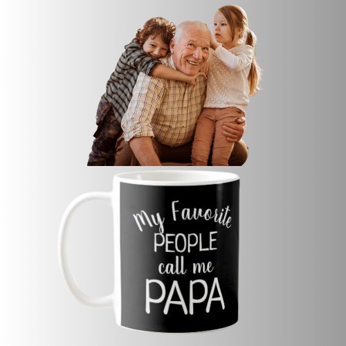 My Favorite Call Me Papa Photo Grandkids  Coffee Mug