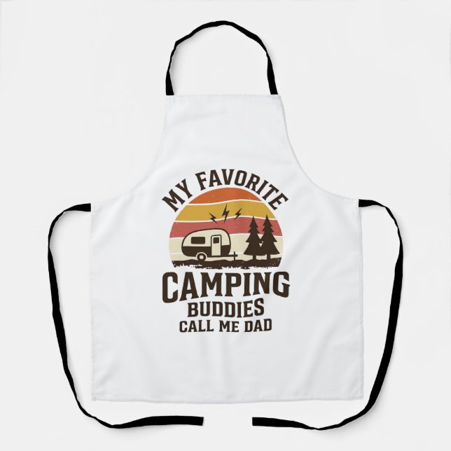 My Favorite Camping Buddies Call Me Dad Vector Des Apron (Front)