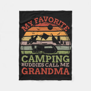 My Favorite Camping Buddies Call Me Grandma Father Fleece Blanket