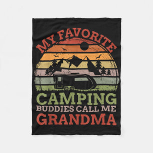 My Favorite Camping Buddies Call Me Grandma Father Fleece Blanket