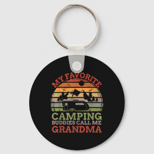 My Favorite Camping Buddies Call Me Grandma Father Keychain