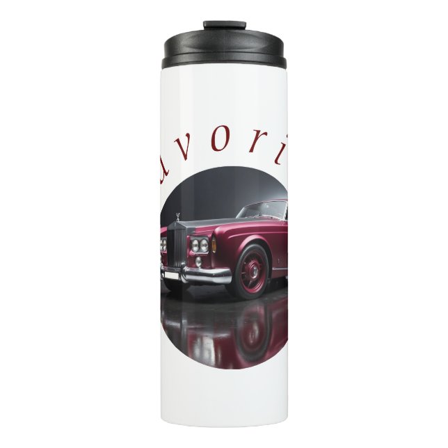 My Favorite Car. Your photo in circle. Thermal Tumbler (Front)