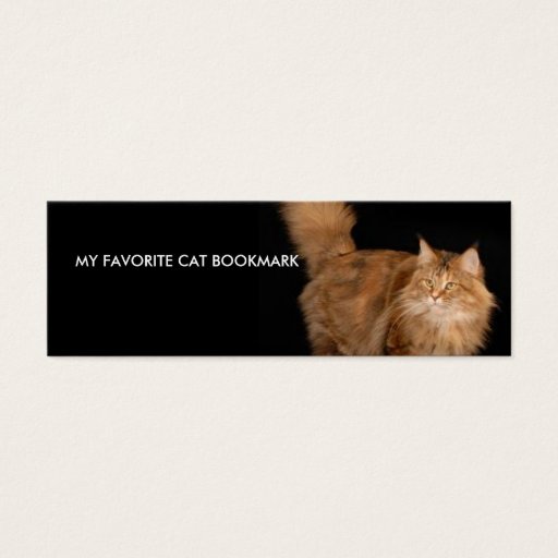 Customizable My Favorite Cat Bookmark Business Cards