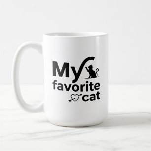 My Favorite Cat Minimalist Typography Modern Pet P Coffee Mug