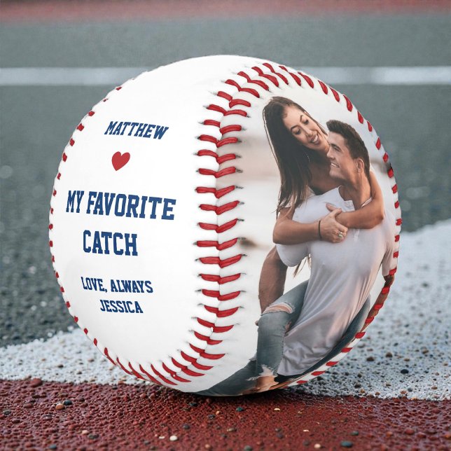 My Favorite Catch Couple Anniversary 2 Photo Baseball (My Favorite Catch Couple Anniversary 2 Photo Baseball)