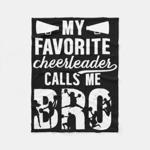 My Favorite Cheerleader Bro Cheer Brother Of A Che Fleece Blanket
