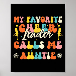 My Favorite Cheerleader Calls Me Auntie Cheerleadi Poster