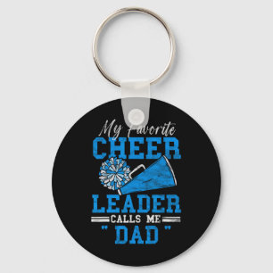 My Favorite Cheerleader Calls Me Dad Loud Proud Ch Keychain