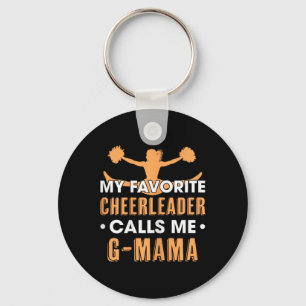 My Favorite Cheerleader Calls Me G Mama Cheerleadi Keychain