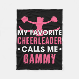 My Favorite Cheerleader Calls Me Gammy Cheerleadin Fleece Blanket