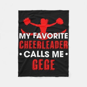 My Favorite Cheerleader Calls Me Gege Cheerleading Fleece Blanket