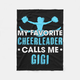 My Favorite Cheerleader Calls Me Gigi Cheerleading Fleece Blanket