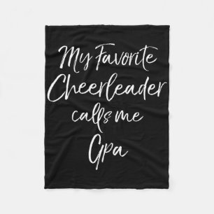 My Favorite Cheerleader Calls Me Gpa Matching Chee Fleece Blanket