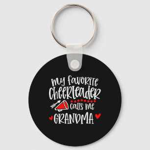 My Favorite Cheerleader Calls Me Grandma Funny Che Keychain