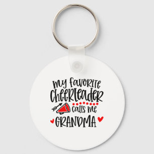 My Favorite Cheerleader Calls Me Grandma Funny Che Keychain