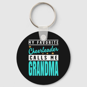 My Favorite Cheerleader Calls Me Grandma Keychain
