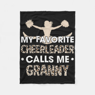 My Favorite Cheerleader Calls Me Granny Cheerleadi Fleece Blanket