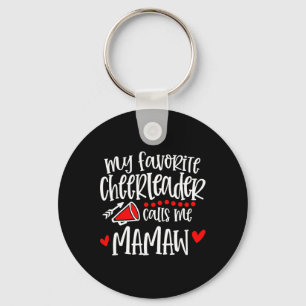 My Favorite Cheerleader Calls Me Mamaw Funny Cheer Keychain