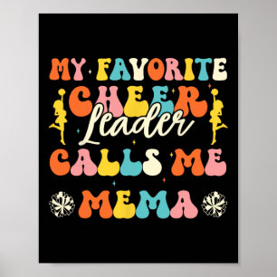 My Favorite Cheerleader Calls Me Mema Cheerleading Poster