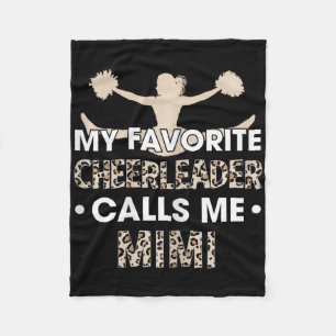 My Favorite Cheerleader Calls Me Mimi Cheerleading Fleece Blanket