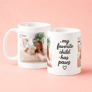 My Favorite Child Has Paws Custom Pet Photo Coffee Mug
