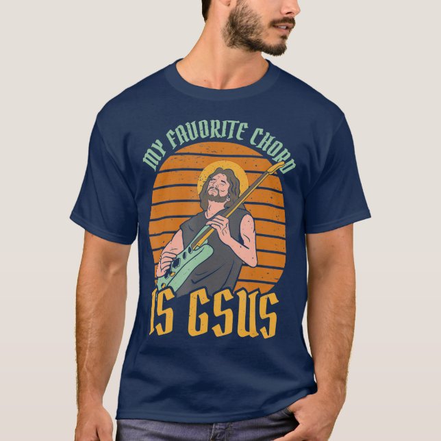 My Favorite Chord Is Gsus Jesus Rock EGuitare T-Shirt (Front)