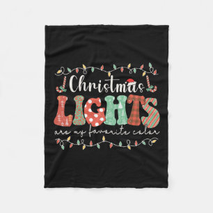 My Favorite Color Is Christmas Light Merry Christm Fleece Blanket