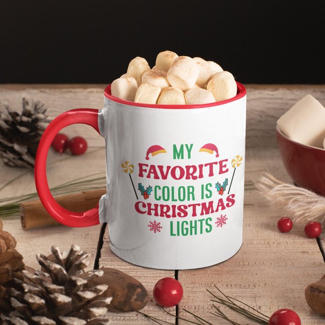 My Favorite Color Is Christmas Light Mug (Creator Uploaded)