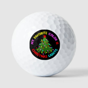 My Favorite Color is Christmas Lights-78678 Golf Balls
