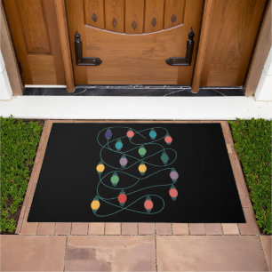 My Favorite Color Is Christmas Lights Funny Pajama Doormat