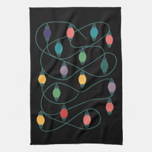 My Favorite Color Is Christmas Lights Funny Pajama Kitchen Towel